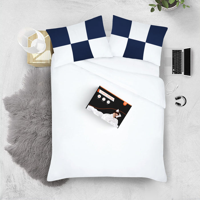 Navy Blue with White Chex Pillow Covers
