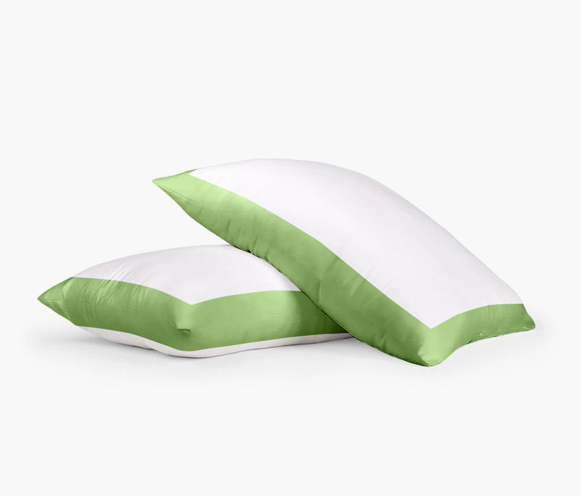 Sage with White Two Tone Pillow Covers