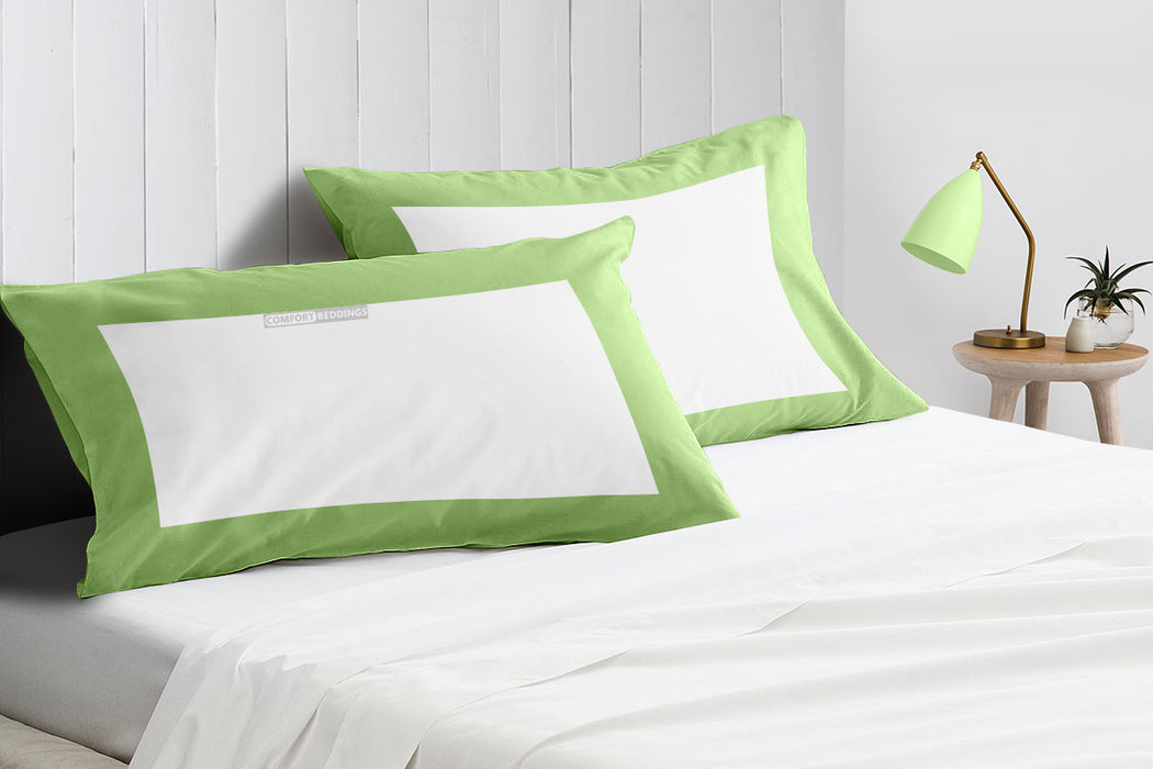 Sage with White Two Tone Pillow Covers