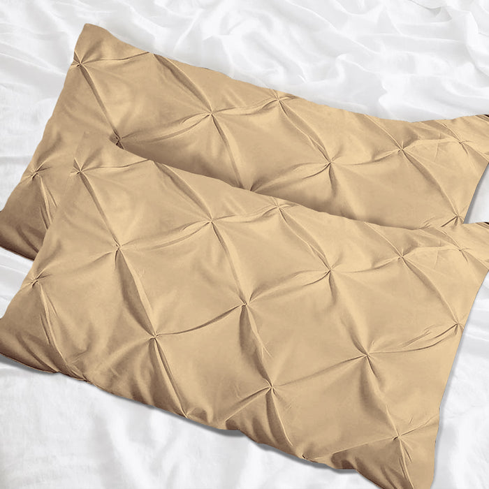 Taupe Pinch Pillow Covers