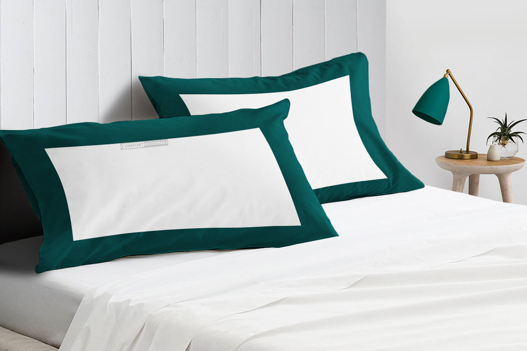 Teal with White Two Tone Pillow Covers