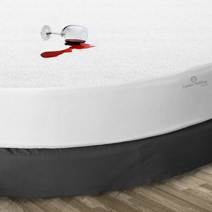 Waterproof White Terry Round Bed Mattress Protector