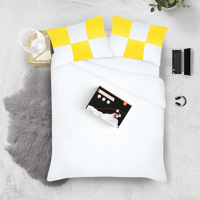 Yellow with White Chex Pillow Covers