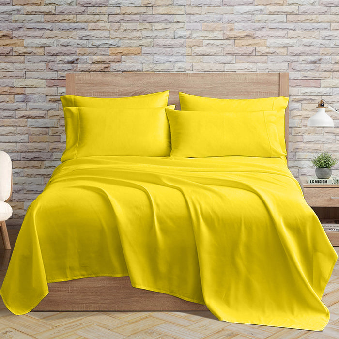 Trendy Colors Combo Pack of 1 Fitted, 1 Flat Sheet, 1 Comforter And 4 Pillow Cases