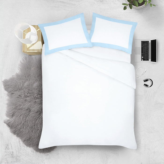Light Blue with White Two Tone Pillow Covers