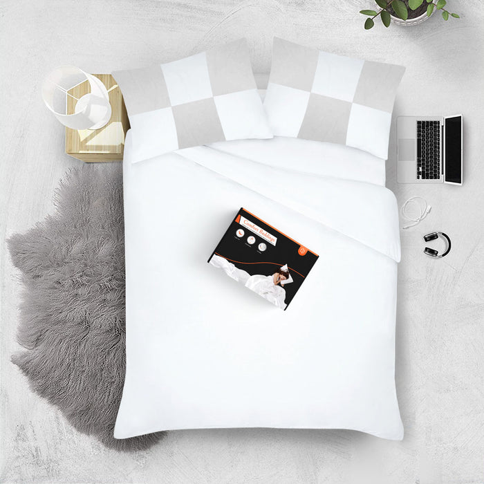 Light Grey with White Chex Pillow Covers