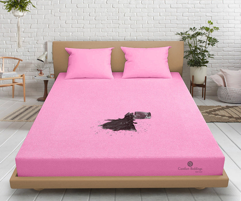 Pink Waterproof Mattress Protector - Comfort Beddings