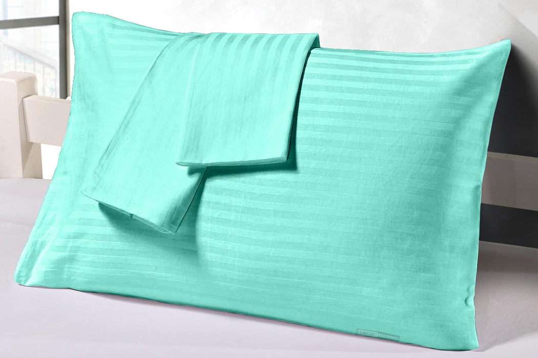 Striped Aqua Blue pillow covers