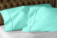 Luxury Aqua Blue Striped Pillow Cases