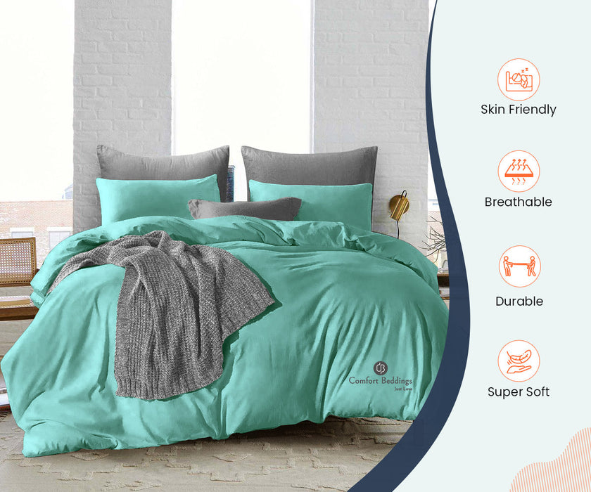 Aqua Green Duvet Cover - Comfort Beddings