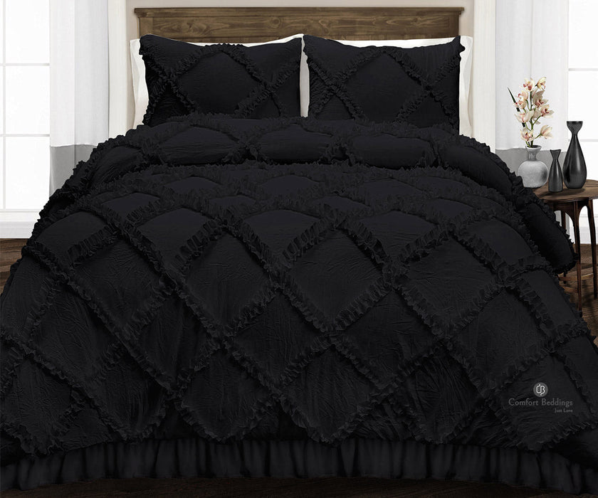 Black Diamond Ruffled comforter