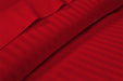 300 Thread count Classy Striped Blood Red Sheet Set
