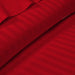 300 TC Blood red Striped Duvet Cover Set