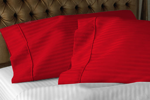 Blood Red Striped pillow cases