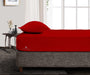 Blood Red Fitted Bed Sheet - Comfort Beddings