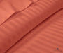 brick red stripe flat sheets
