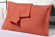 Brick Red Stripe pillow covers