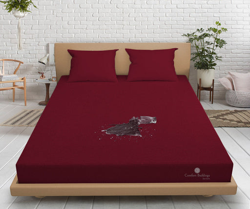 Burgundy Waterproof Mattress Protector - Comfort Beddings