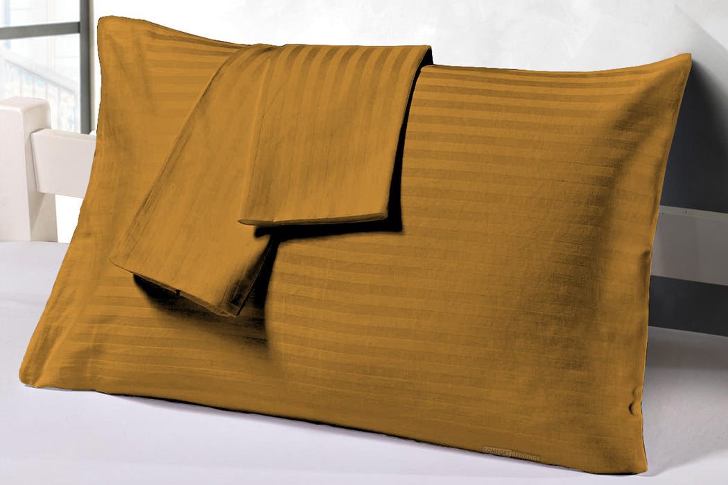 Dark Golden Stripe pillow cases