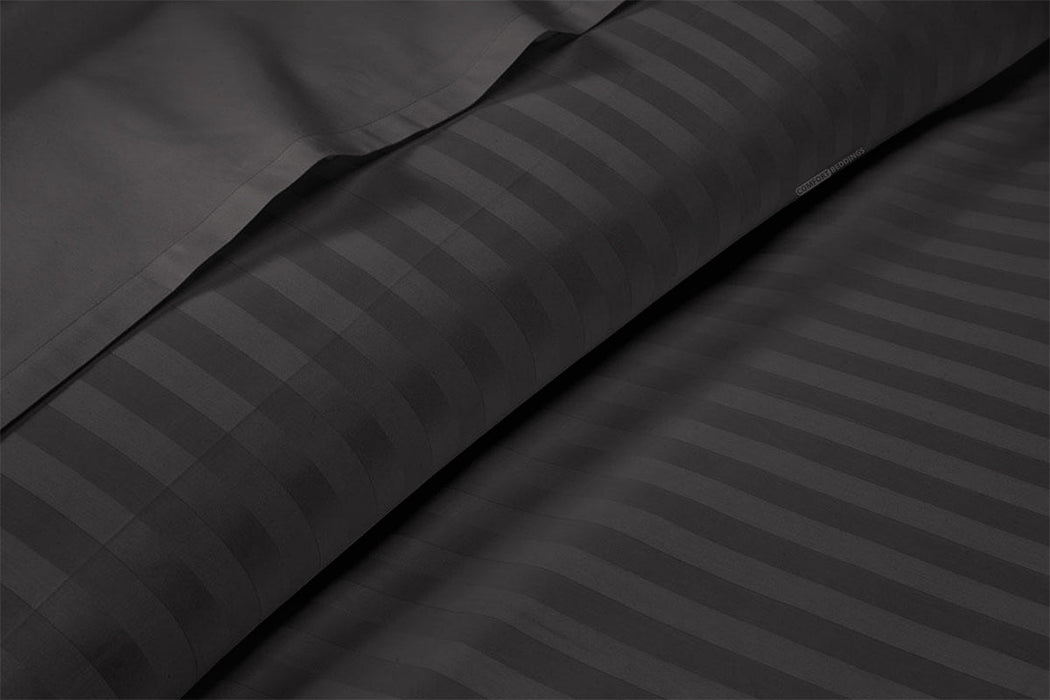 Grey stripe pillow covers