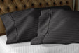Dark Grey Striped Pillow covers