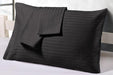 Dark Grey Stripe Pillow Cases