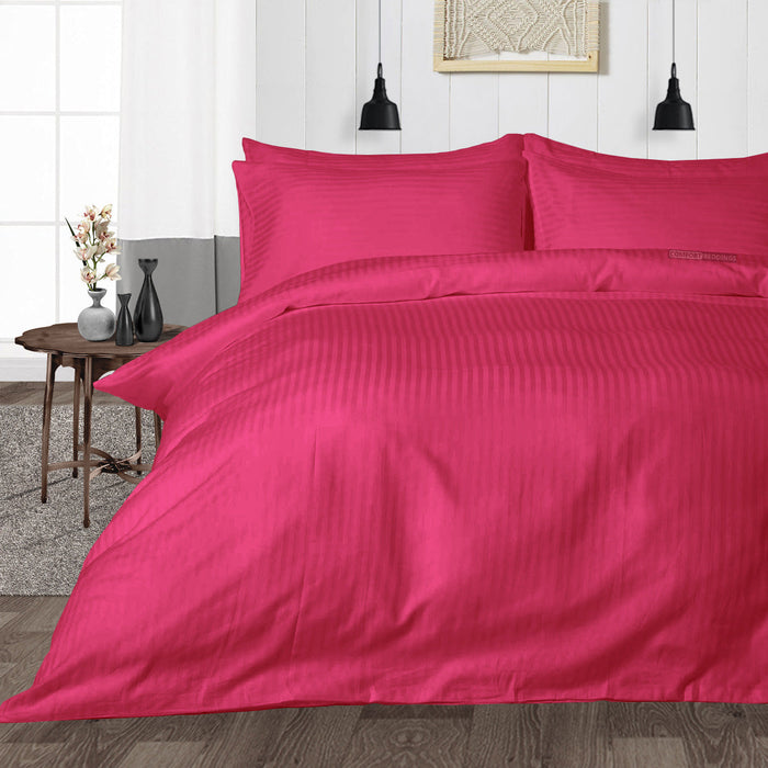 Hot pink Striped Duvet Cover