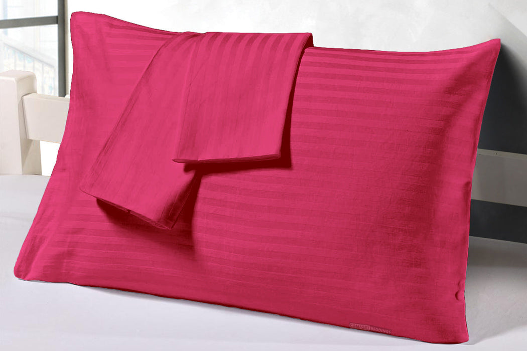 stripe hot pink pillow cover