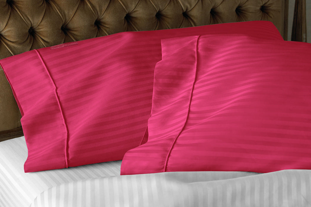 Hot Pink Stripe Pillow Covers