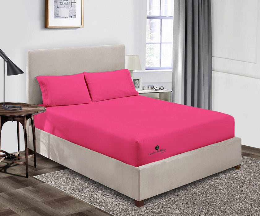 Hot Pink Fitted Bed Sheet