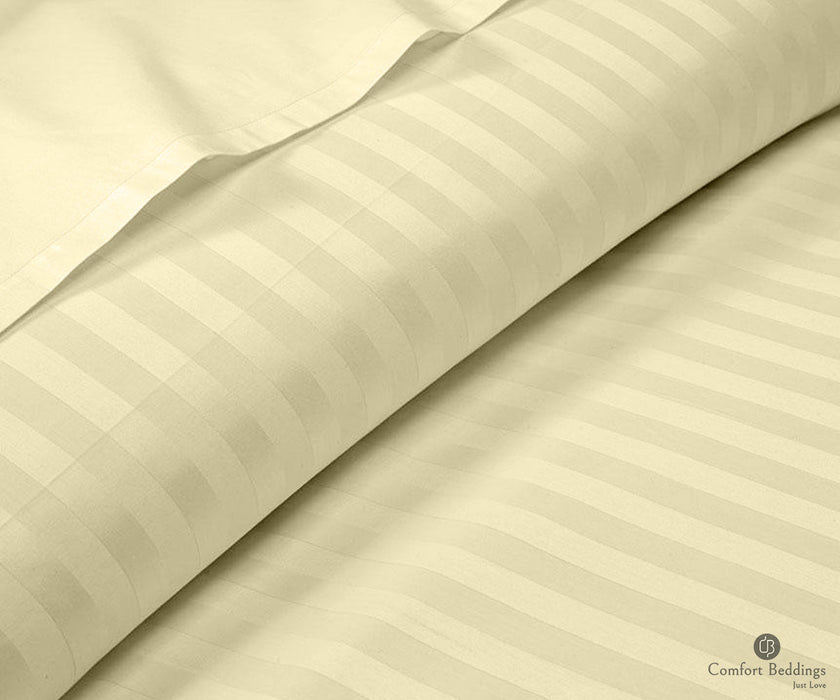 ivory stripe flat sheets