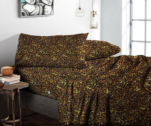 leopard print flat bed sheets