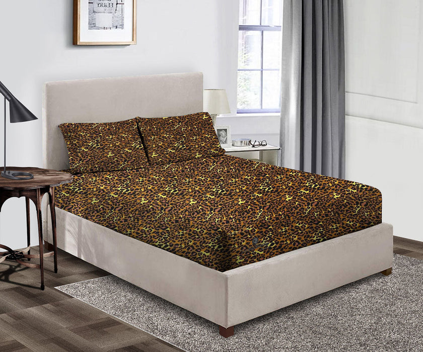 Leopard Print Fitted Bed Sheet
