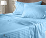 Light Blue Stripe flat bed sheets