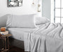 Light Grey Pack Of 3 Flat Bedsheet With 6 Pillow Covers - Comfort Beddings