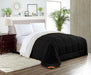 black and light grey reversible comforter