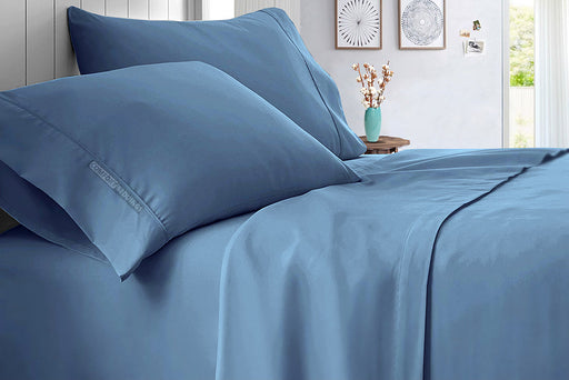 100% Egyptian Cotton Mediterranean Blue Sheet Sets