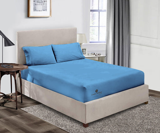 Mediterranean Blue Fitted Bed Sheet - Comfort Beddings