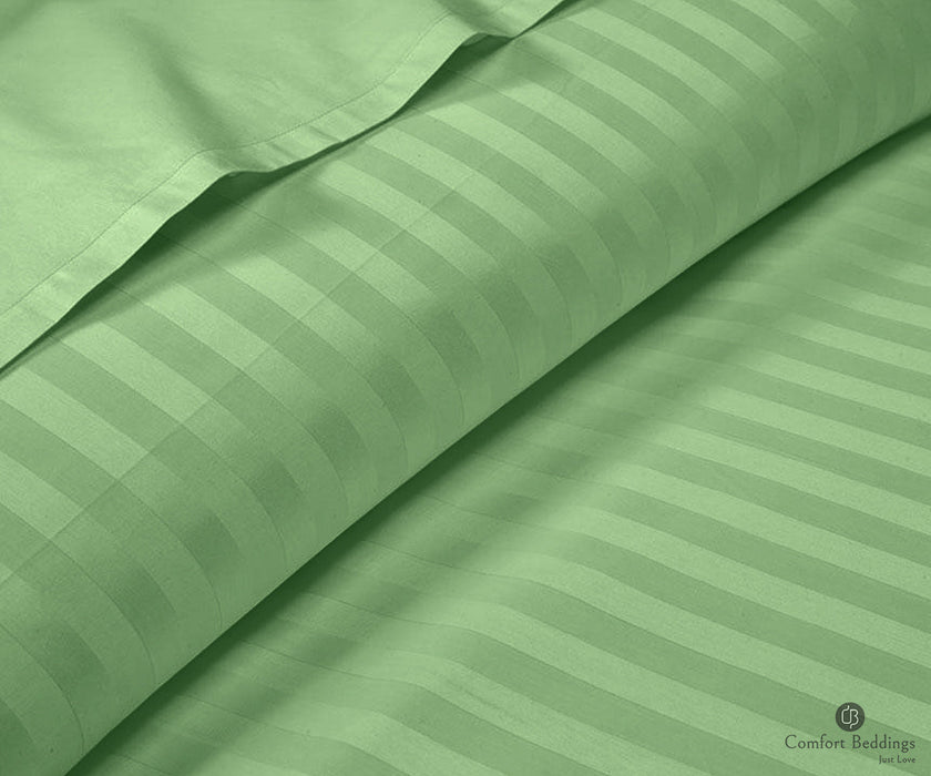 moss stripe flat sheets
