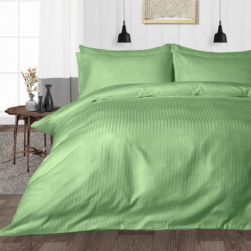 Moss Stripe Duvet Cover - Comfort Beddings