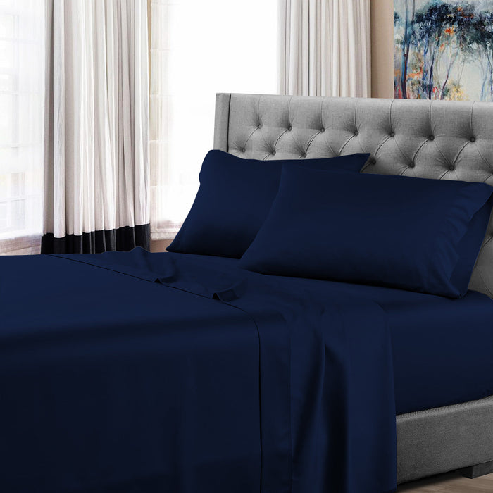Luxury Navy Blue Sheet Set
