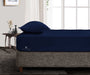 Navy Blue Fitted Bed Sheet - Comfort Beddings