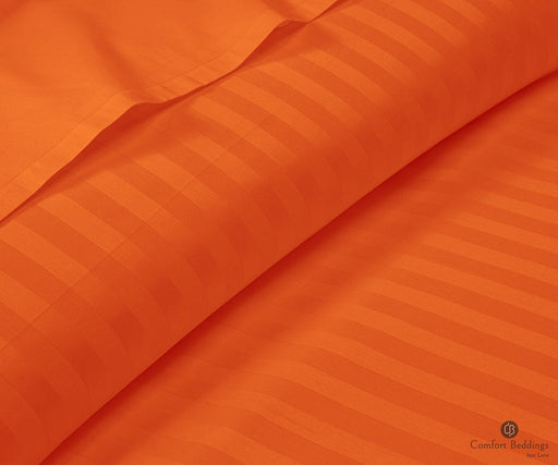 orange stripe flat sheets