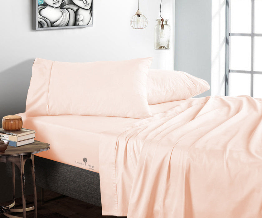 peach flat bed sheets