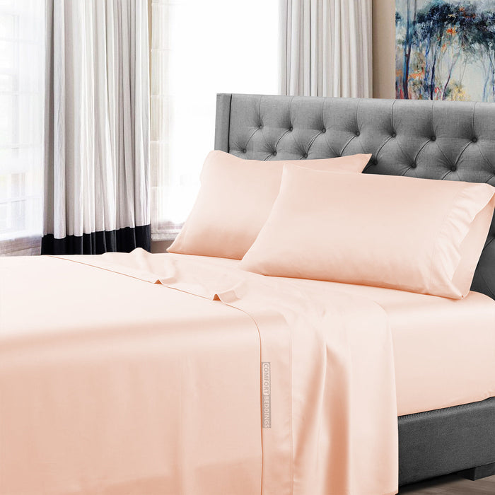 peach bed sheet set