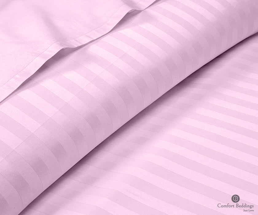 pink stripe flat sheets
