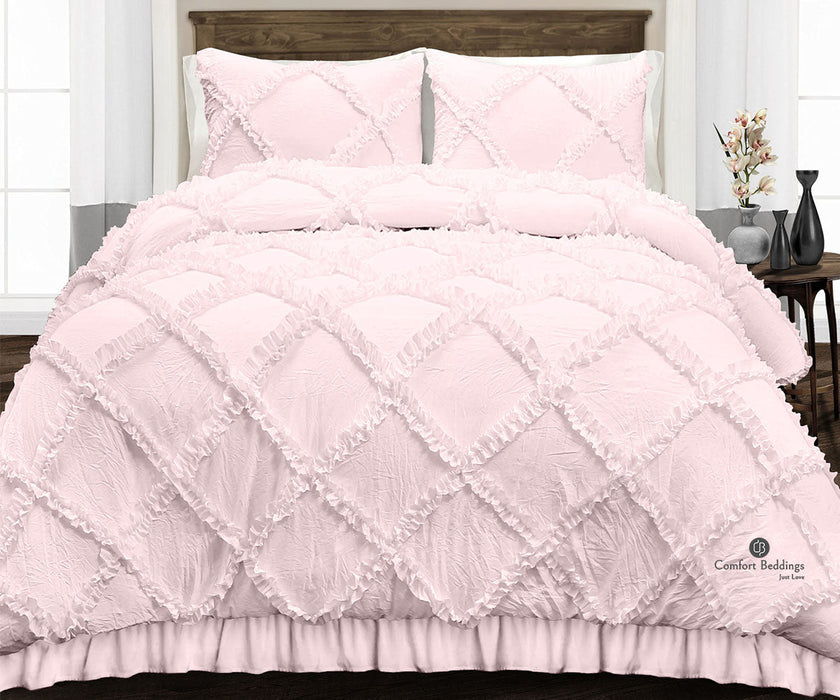 Pink Diamond Ruffled comforter