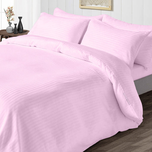 Pink Stripe Duvet Cover - Comfort Beddings
