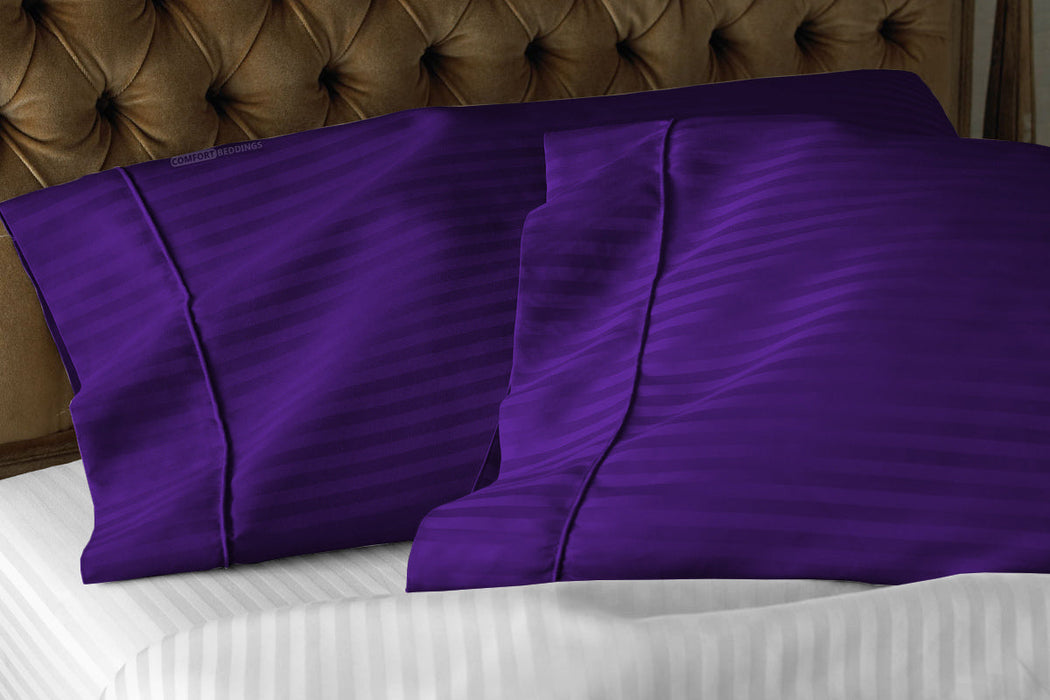 Purple Stripe Pillow Cases