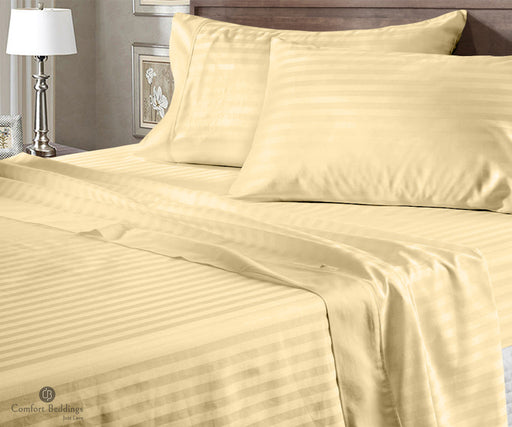 rust stripe flat bed sheets